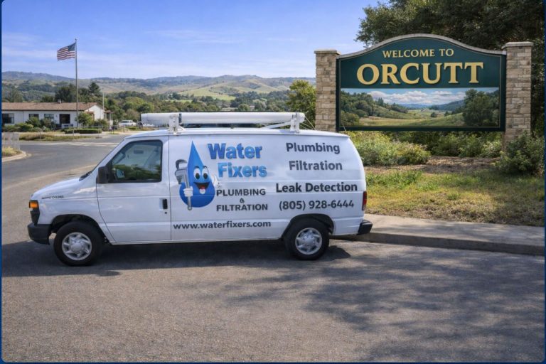 Water Fixers Plumbing & Filtration service van providing plumbing services in Orcutt CA