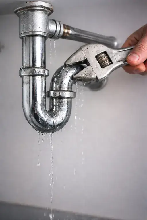 Leak detection and repair service fixing leaking pipe under sink in Santa Maria California