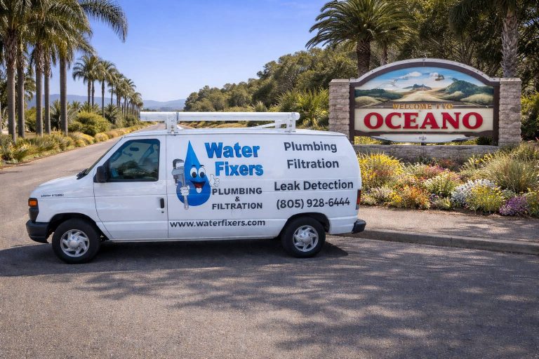 Water Fixers Plumbing & Filtration service van providing plumbing services in Oceano CA