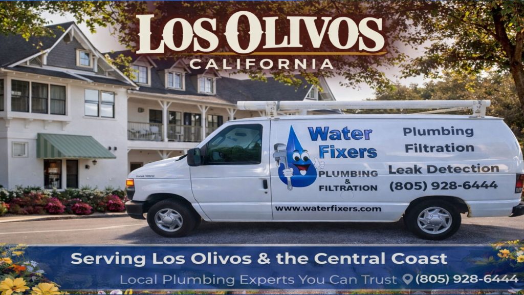 Water Fixers Plumbing & Filtration service van in Los Olivos California