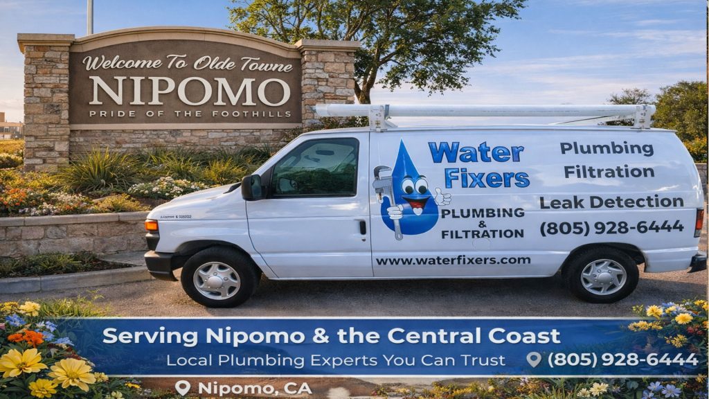Water Fixers Plumbing and Filtration service van serving Nipomo California