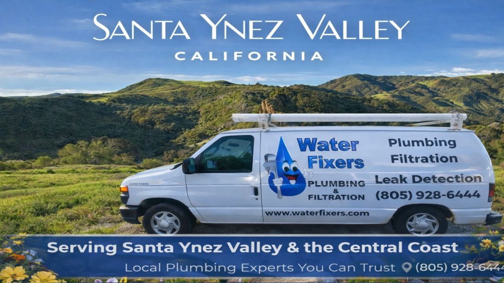 Water Fixers Plumbing & Filtration service van in Santa Ynez Valley California providing local plumbing and water filtration services