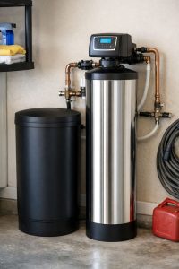 water softener system installation for hard water in Santa Maria Central Coast home