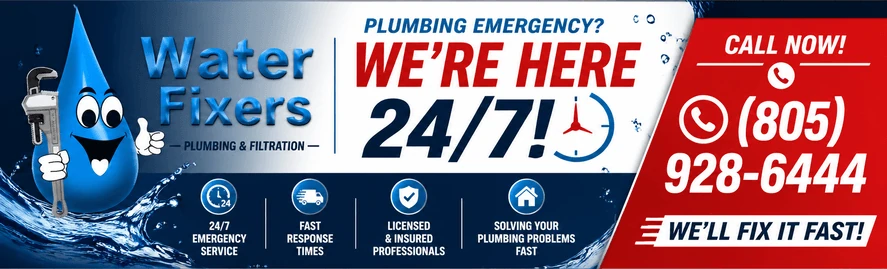 24/7 emergency plumber Water Fixers fast response plumbing services Central Coast CA