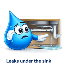 Reverse osmosis system leaking under kitchen sink