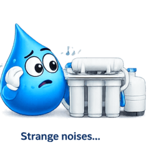 Reverse osmosis system making unusual noises during operation
