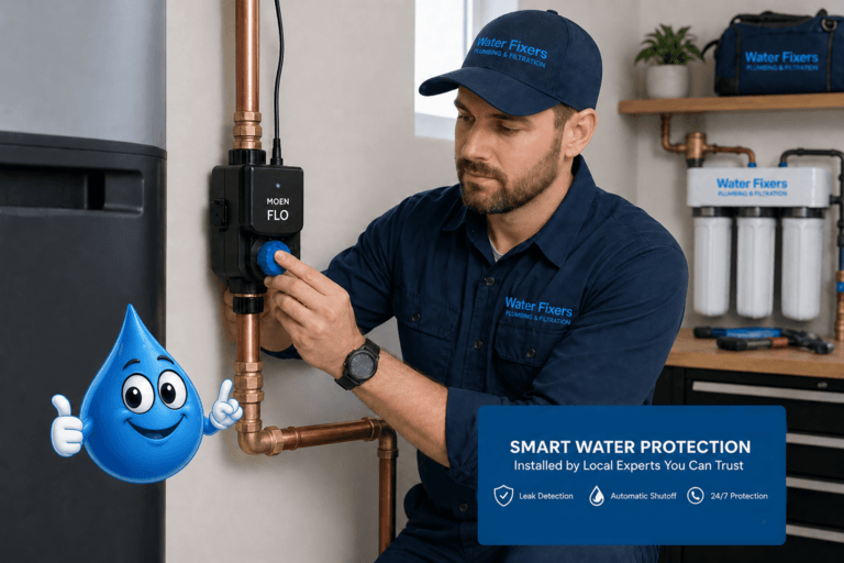 Schedule smart water shutoff valve installation with Water Fixers Plumbing and Filtration