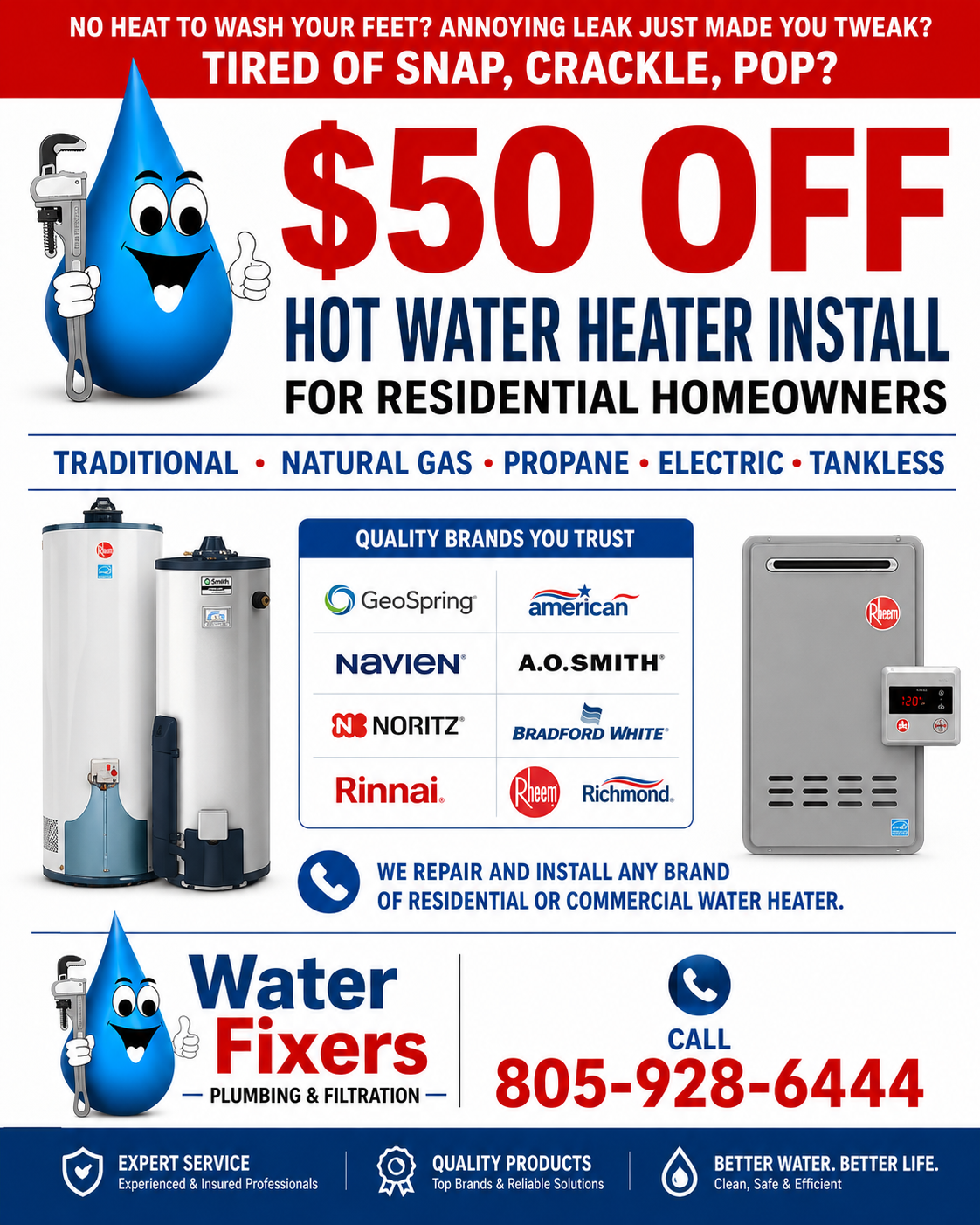 Water Heater Install coupon