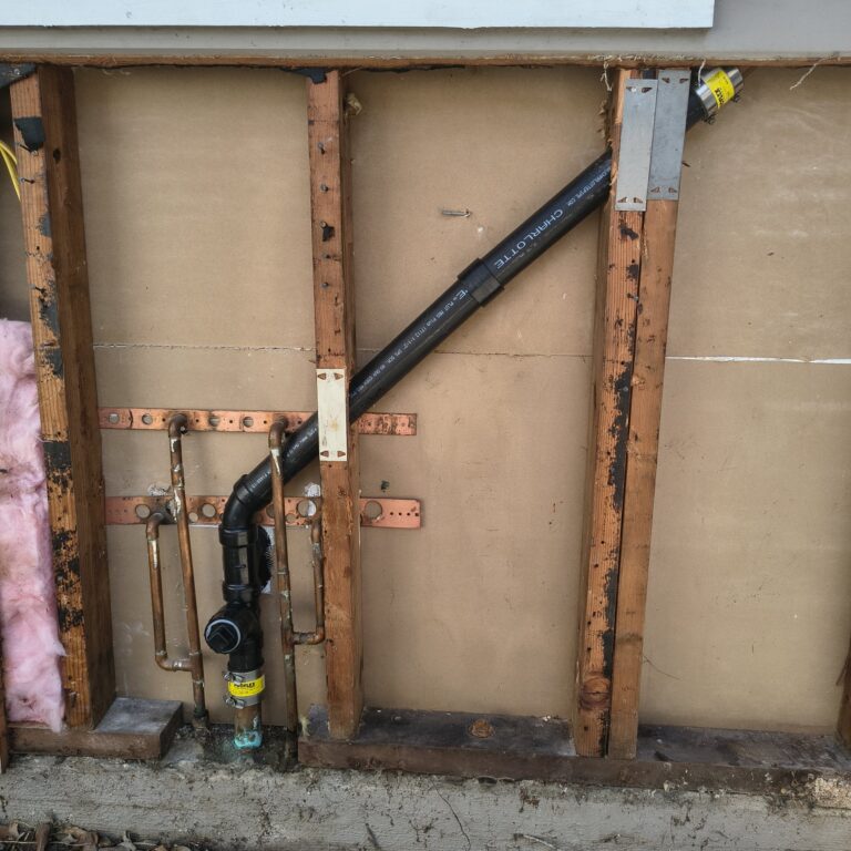 Wall repipe with copper and drain repair