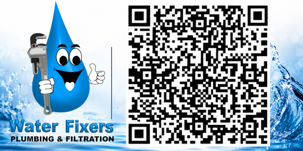 Water Fixers Plumbing & Filtration Google review QR code