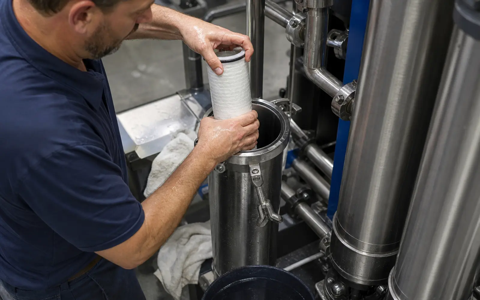 Commercial reverse osmosis filter replacement and maintenance service