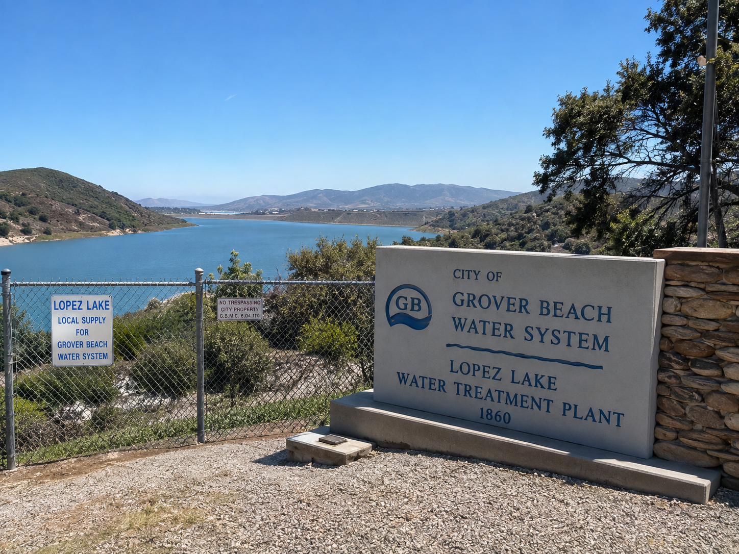 Lopez Lake, one of the City of Grover Beach potable water sources