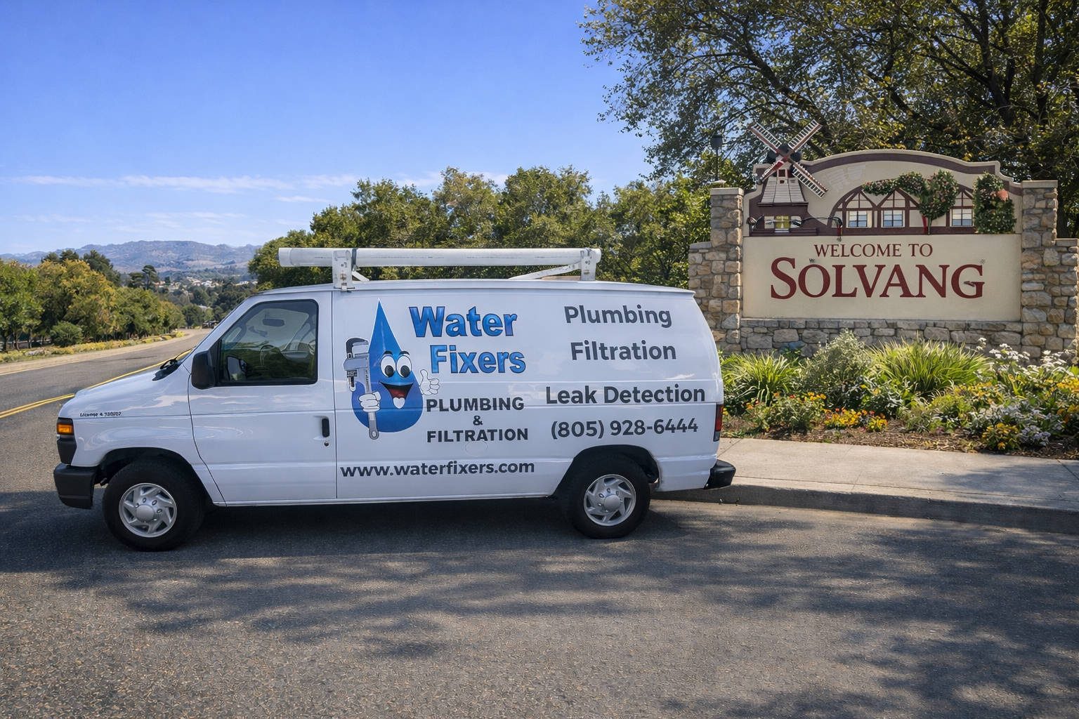 Water Fixers service van in the Solvang service area
