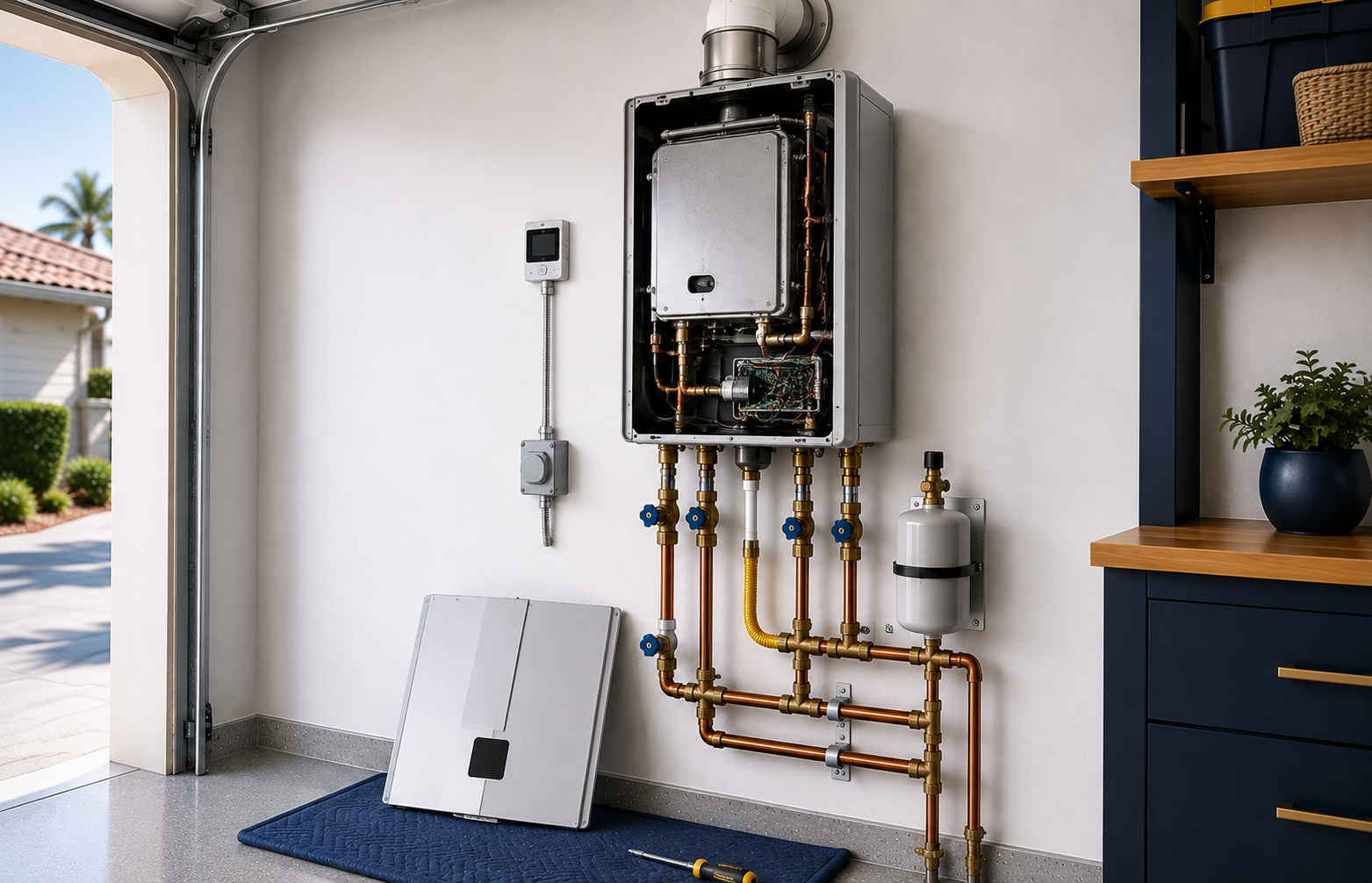 Tankless water heater diagnostic service