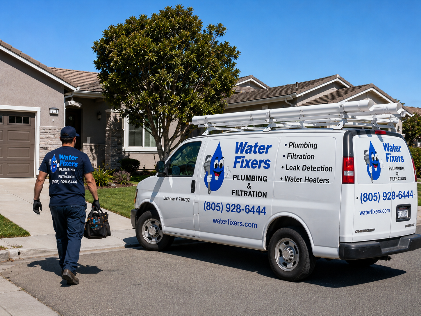 Water Fixers residential service context for Lompoc, California