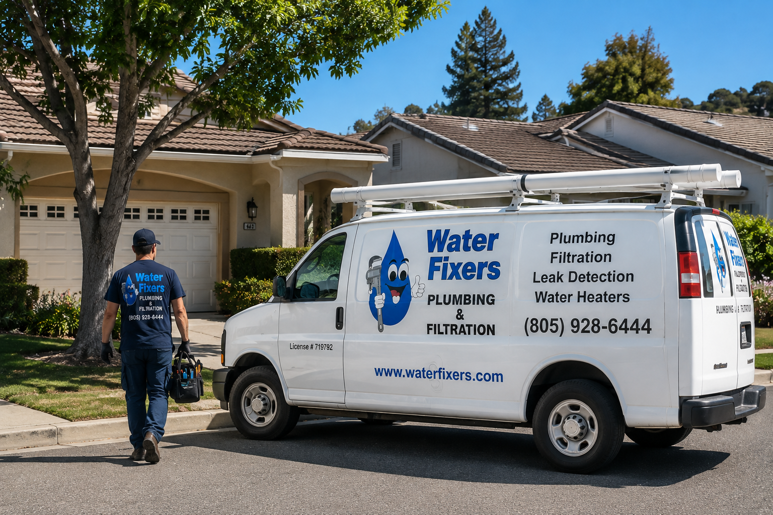 Water Fixers residential service context for Orcutt, California