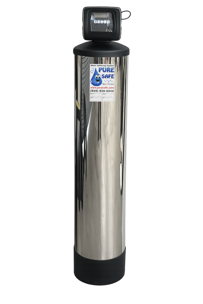 SmartSoft water softener with stainless steel mineral tank and digital control valve
