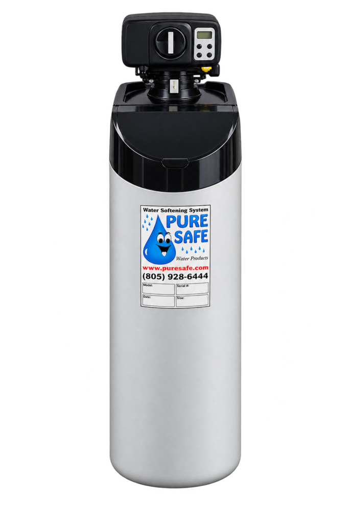 SoftFlo C all-in-one cabinet water softener with control valve on top