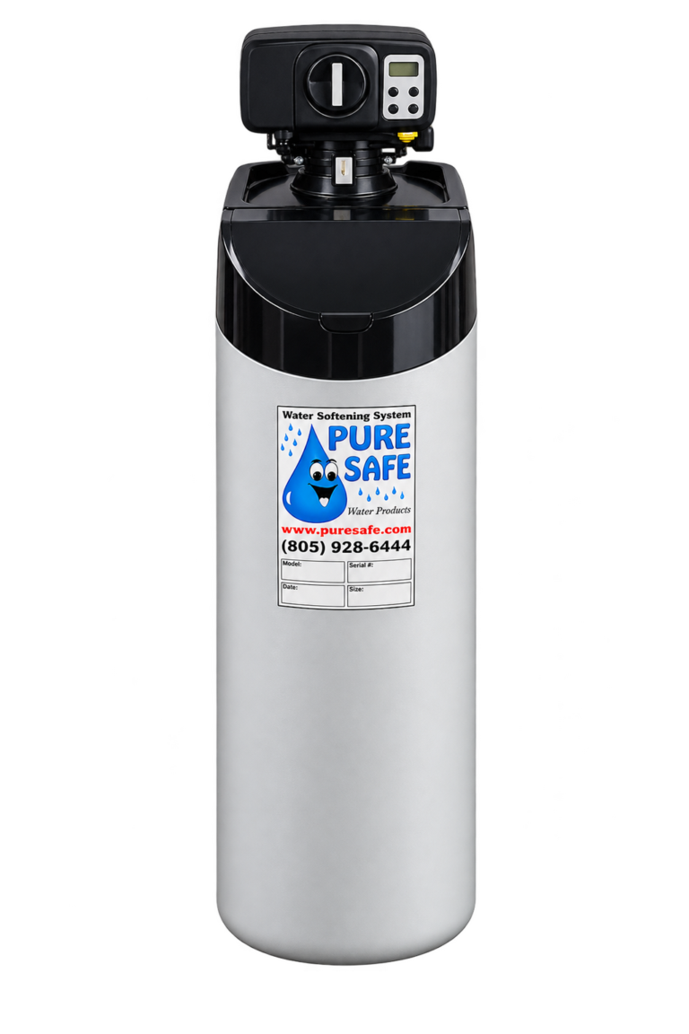 SoftFlo C all-in-one cabinet water softener with control valve on top