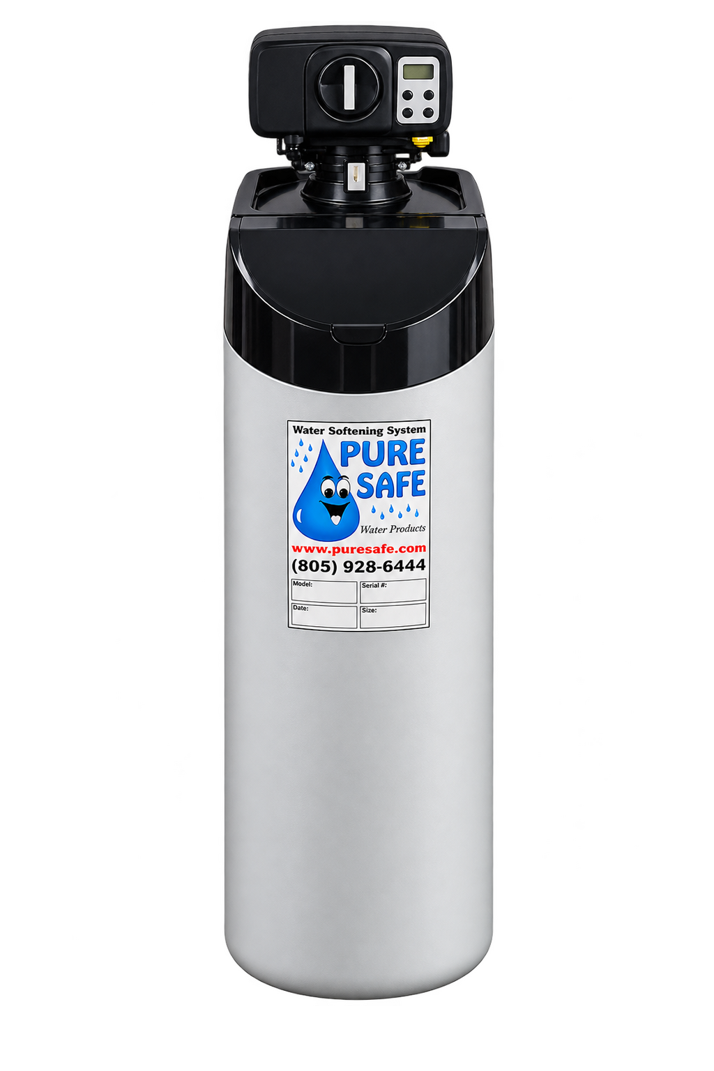 SoftFlo C all-in-one cabinet water softener with control valve on top