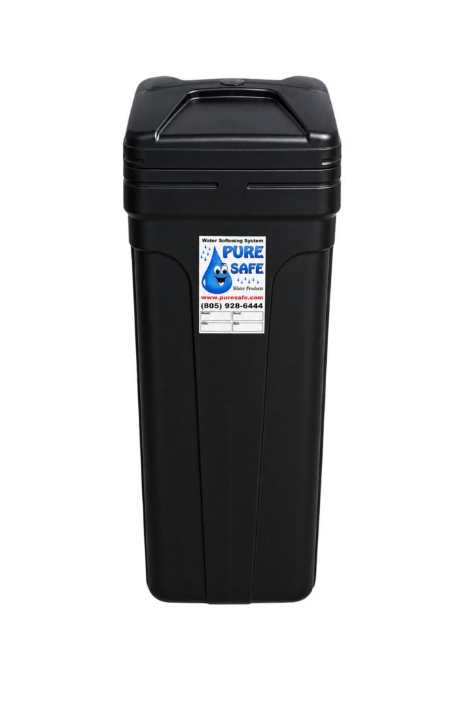 Square black brine tank that pairs with the SoftFlo S and SoftFlo SE water softeners