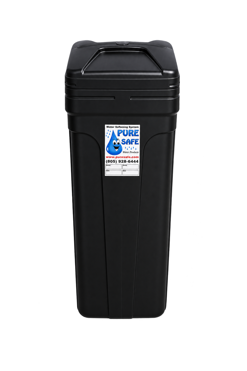 Square black brine tank that pairs with the SoftFlo S and SoftFlo SE water softeners