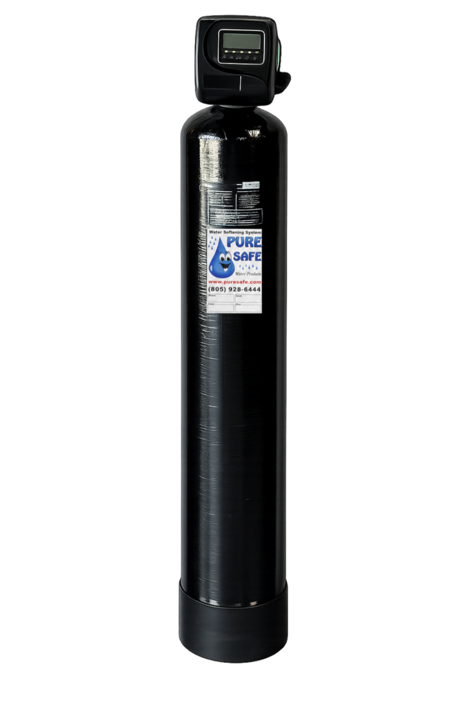 SoftFlo S water softener with black mineral tank and digital control valve