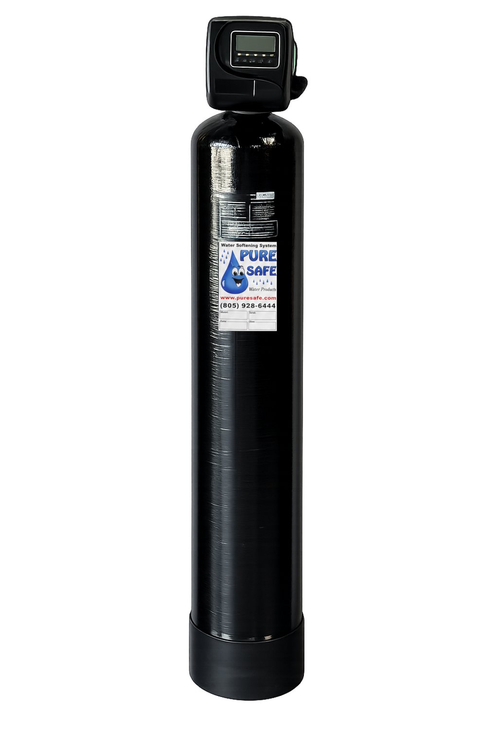 SoftFlo S water softener with black mineral tank and digital control valve