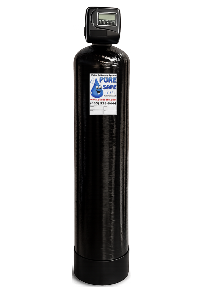 SoftFlo SE water softener with black mineral tank and digital control valve