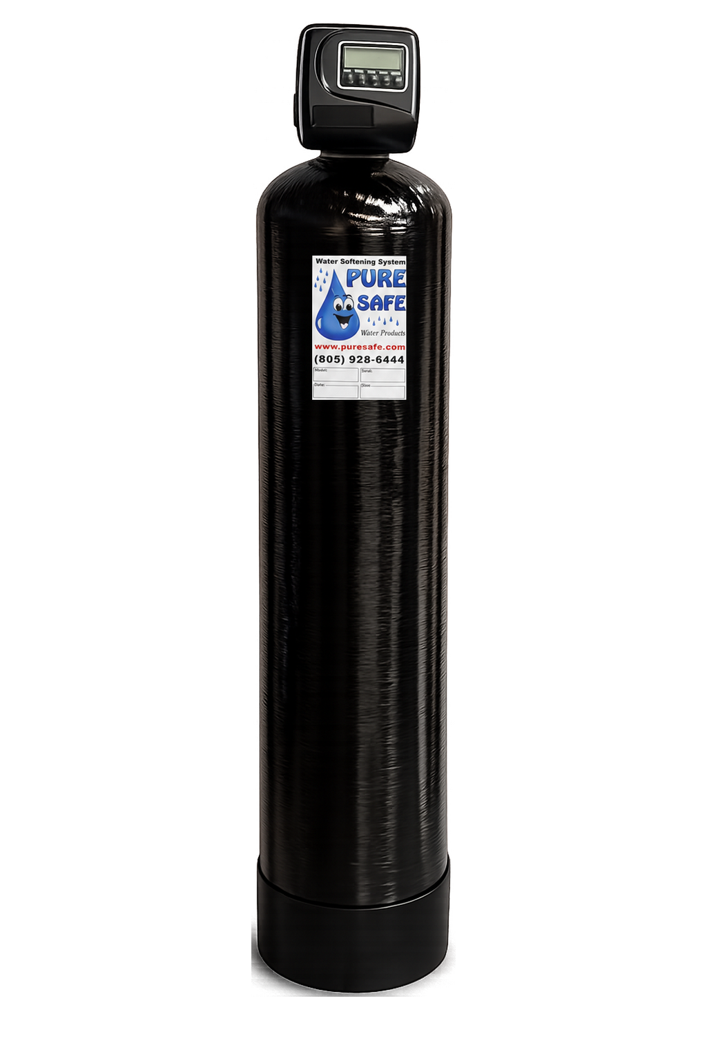 SoftFlo SE water softener with black mineral tank and digital control valve