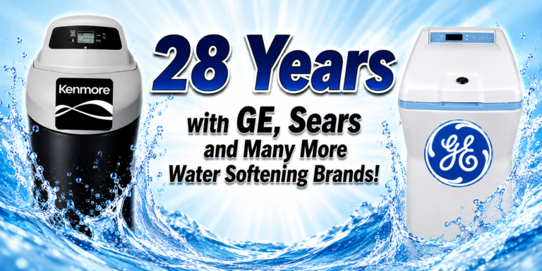 Kenmore and GE water softeners with Water Fixers' 28 years of service experience