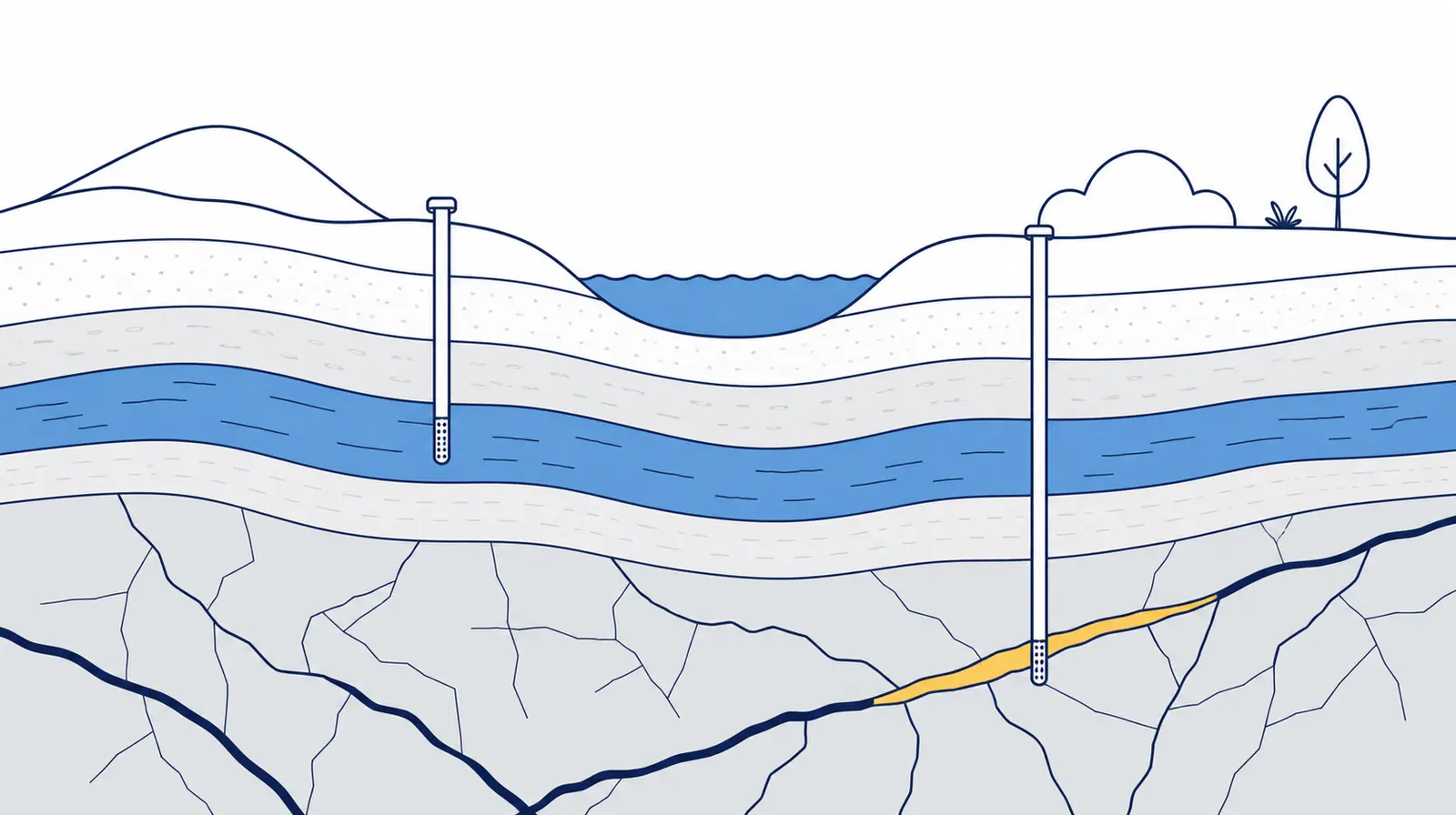 Minerals in rock can affect groundwater, and wells at different depths can differ
