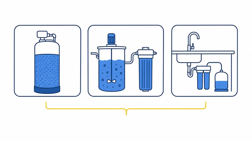 Three arsenic treatment categories whose suitability depends on verified ratings.