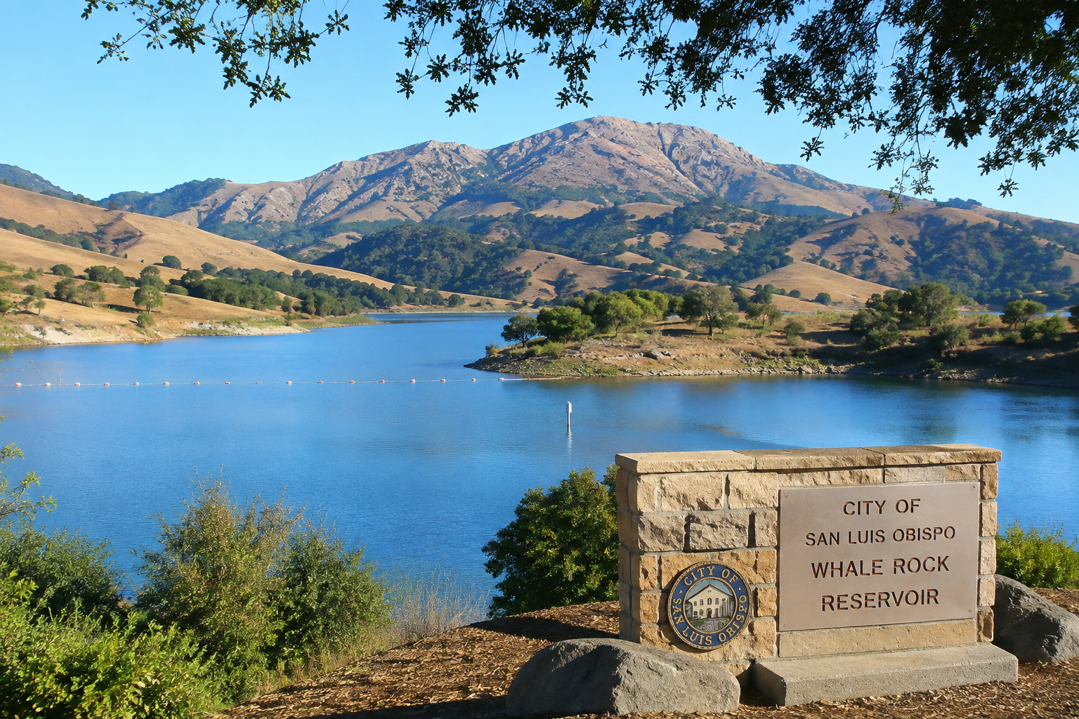 Whale Rock Reservoir, a drinking water source for San Luis Obispo, California