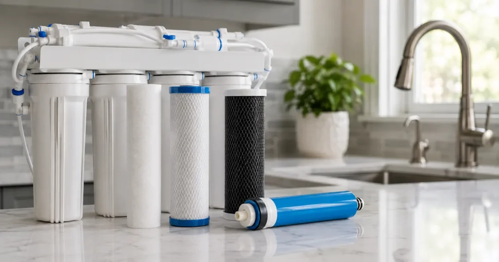 Reverse osmosis replacement filter cartridges