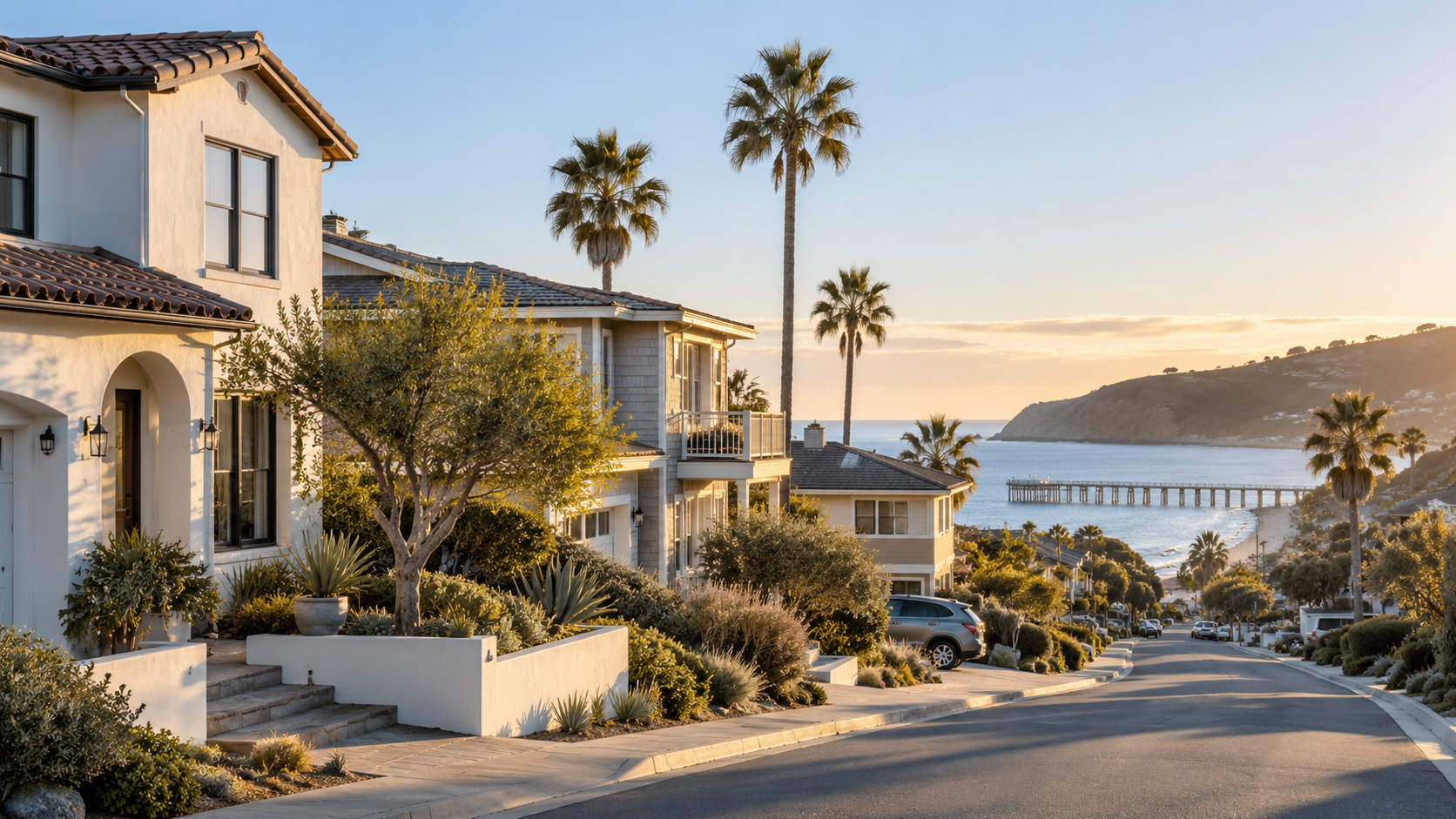 Coastal homes overlooking the water in Avila Beach