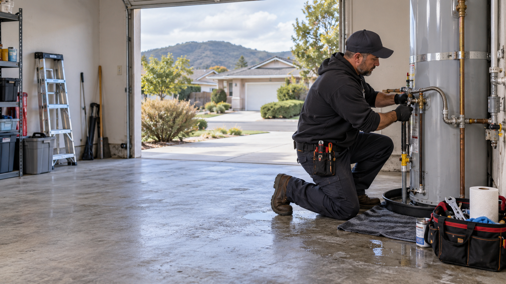 Water Fixers emergency plumber responding to an urgent residential plumbing problem in Lompoc, California
