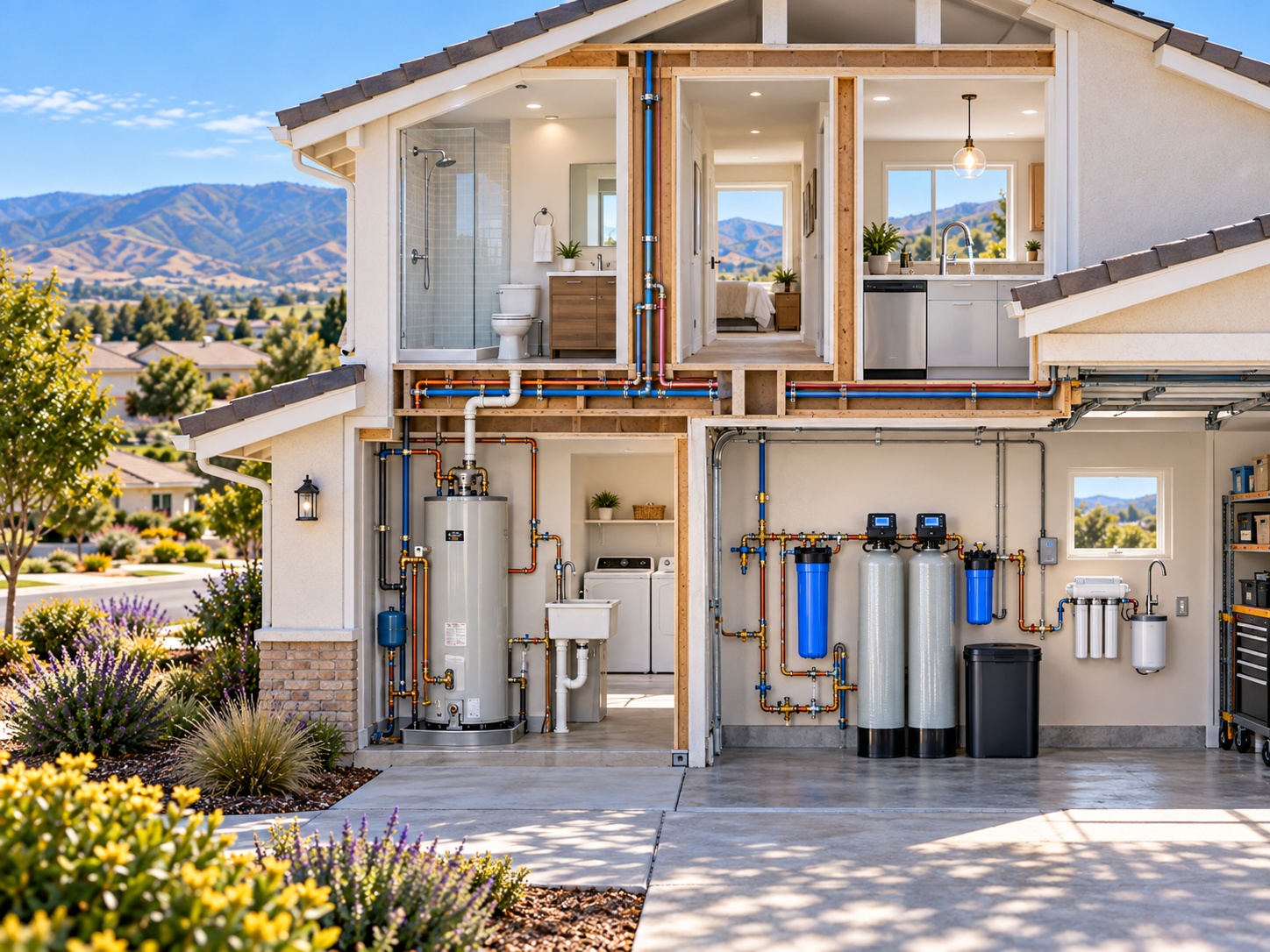 Lompoc home plumbing and water treatment service paths