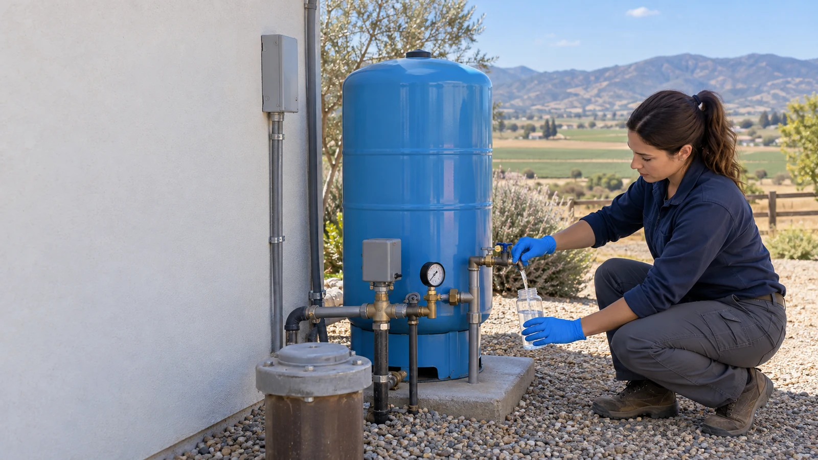 Water Fixers well-water service at a private-well property in the Lompoc area
