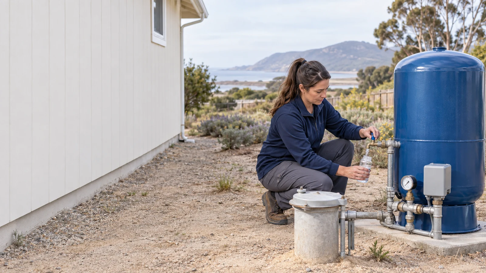 Water Fixers well-water service at a private-well property in the Los Osos area