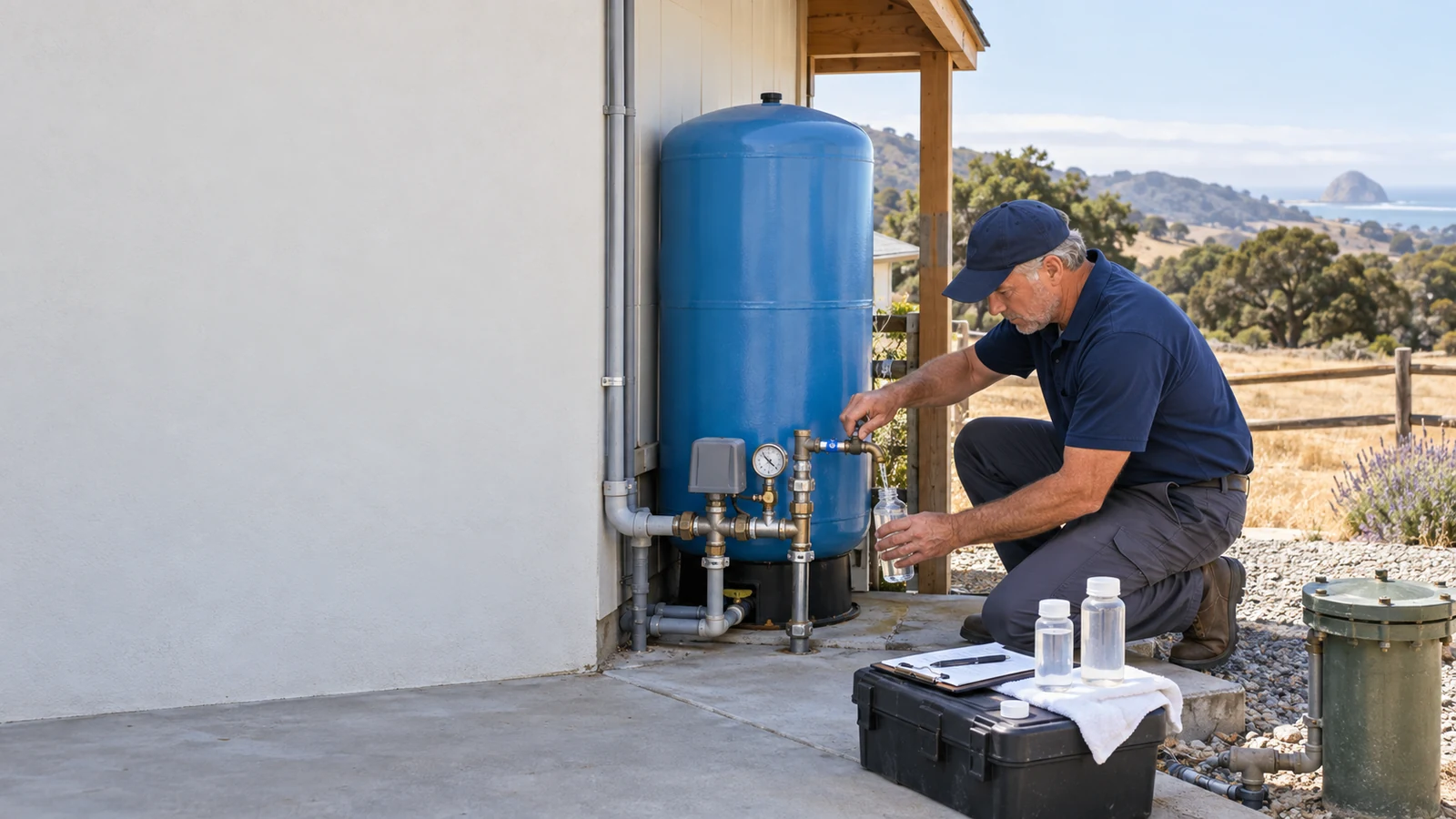 Water Fixers well-water service at a private-well property in the Morro Bay area