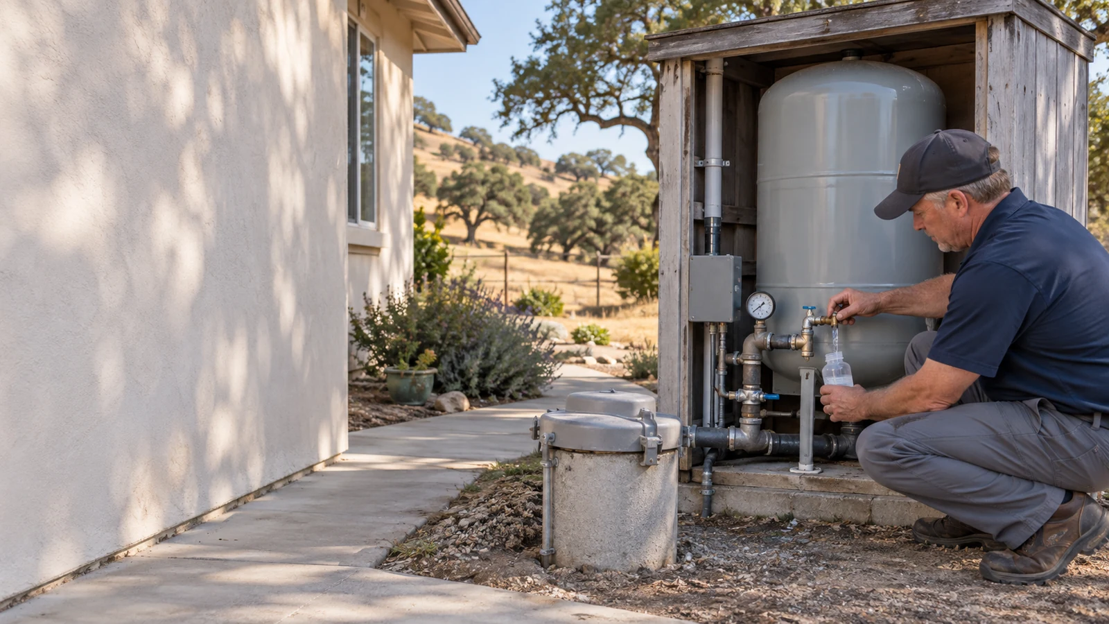 Water Fixers well-water service at a private-well property in the Orcutt area