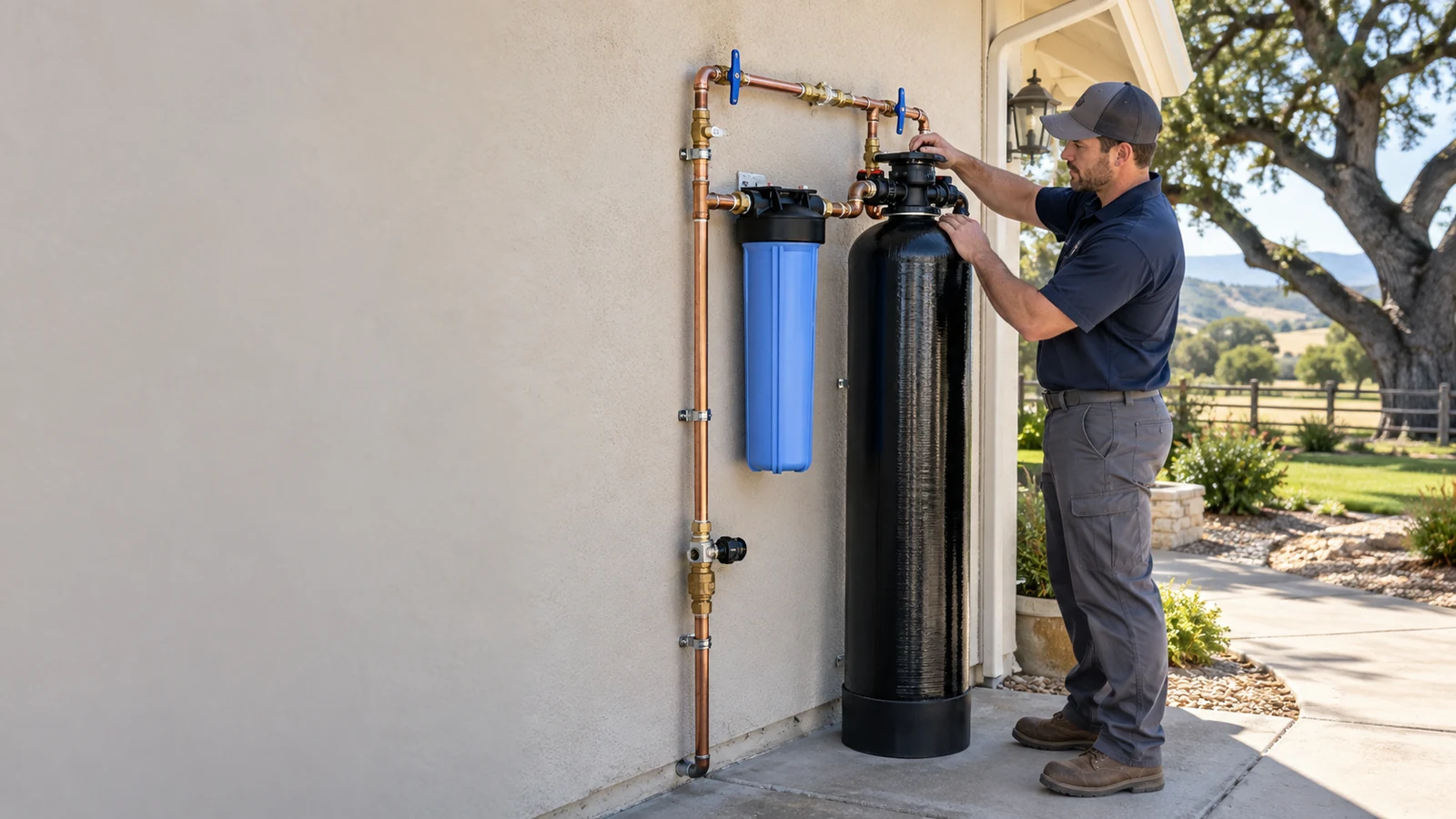 Whole house water filtration system installed at a Orcutt, California home