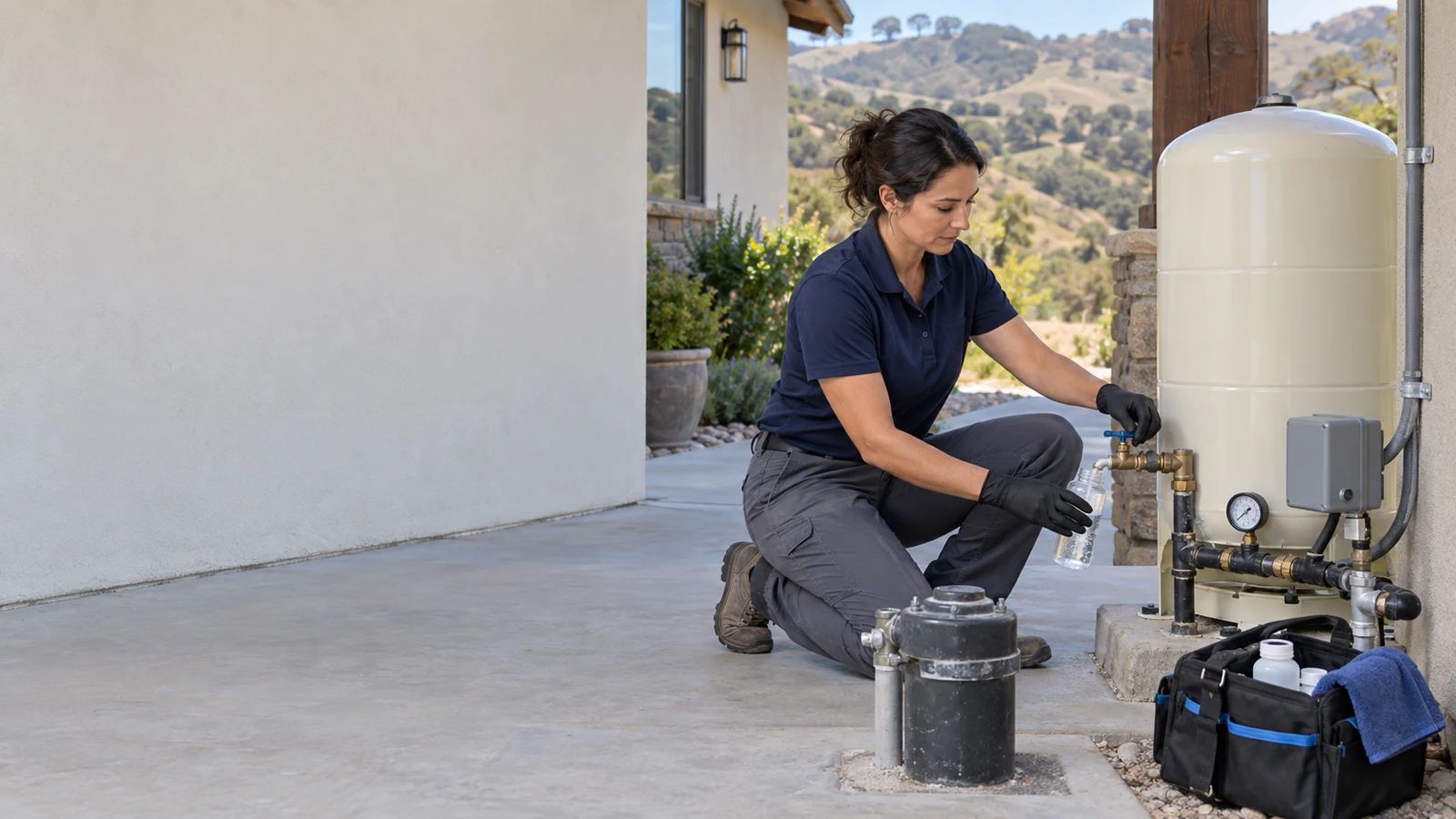 Water Fixers well-water service at a private-well property in the Pismo Beach area