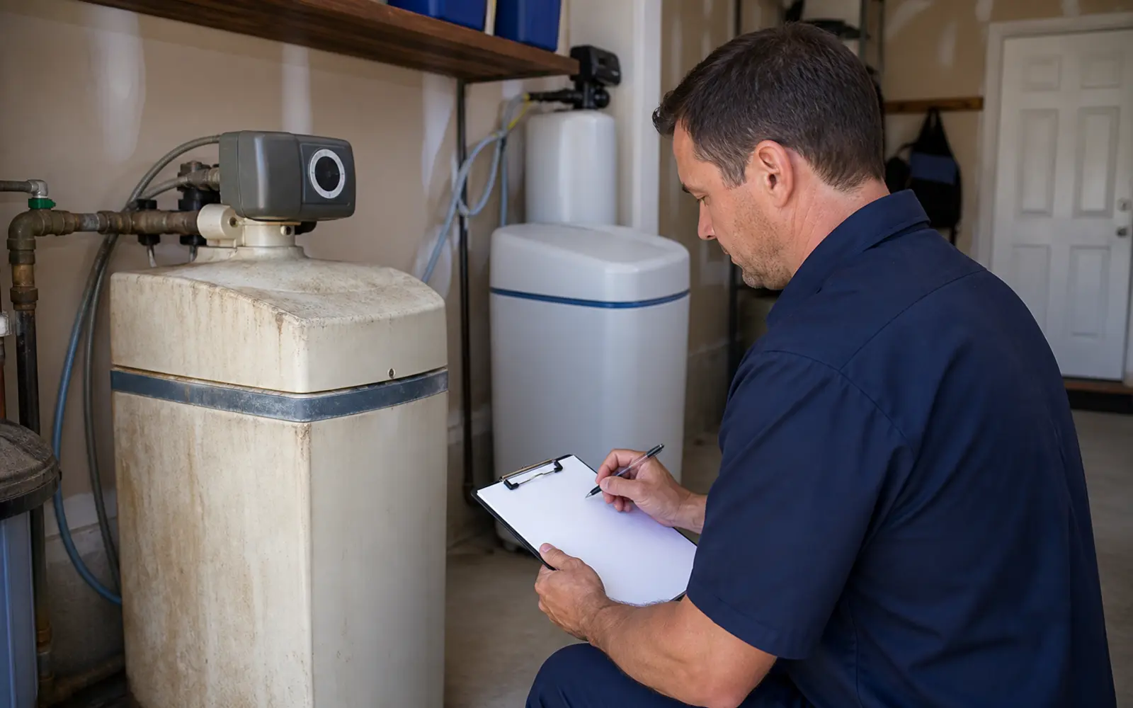 Repairable and replaceable water softener components