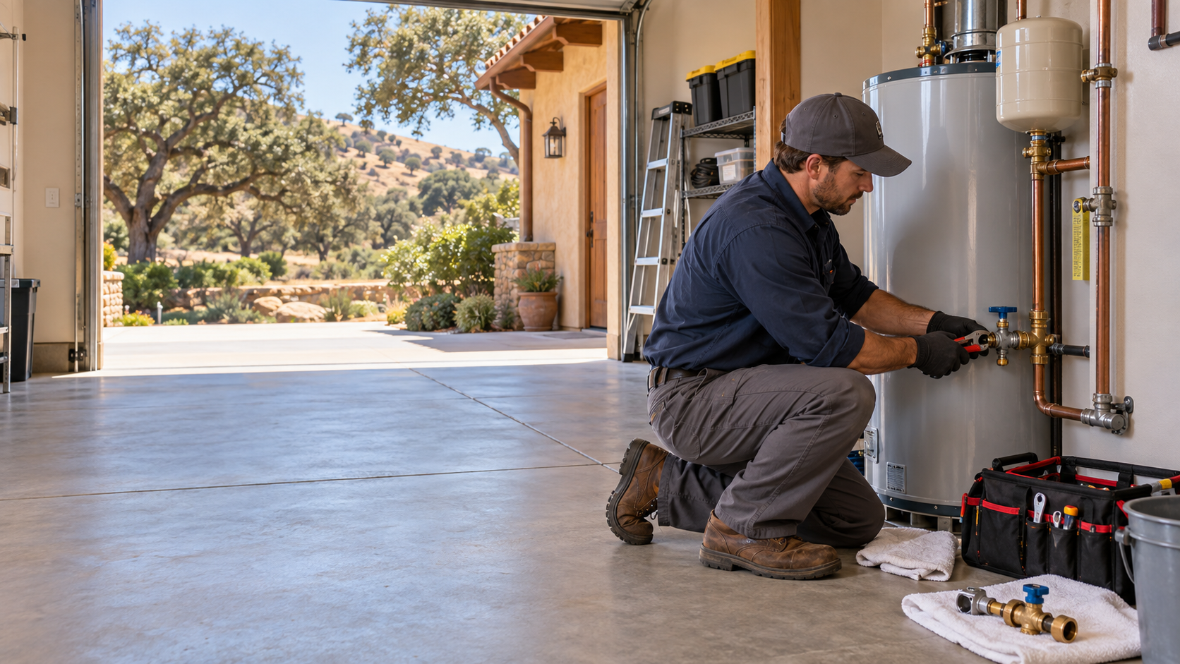 Water Fixers emergency plumber responding to an urgent residential plumbing problem in Santa Ynez, California