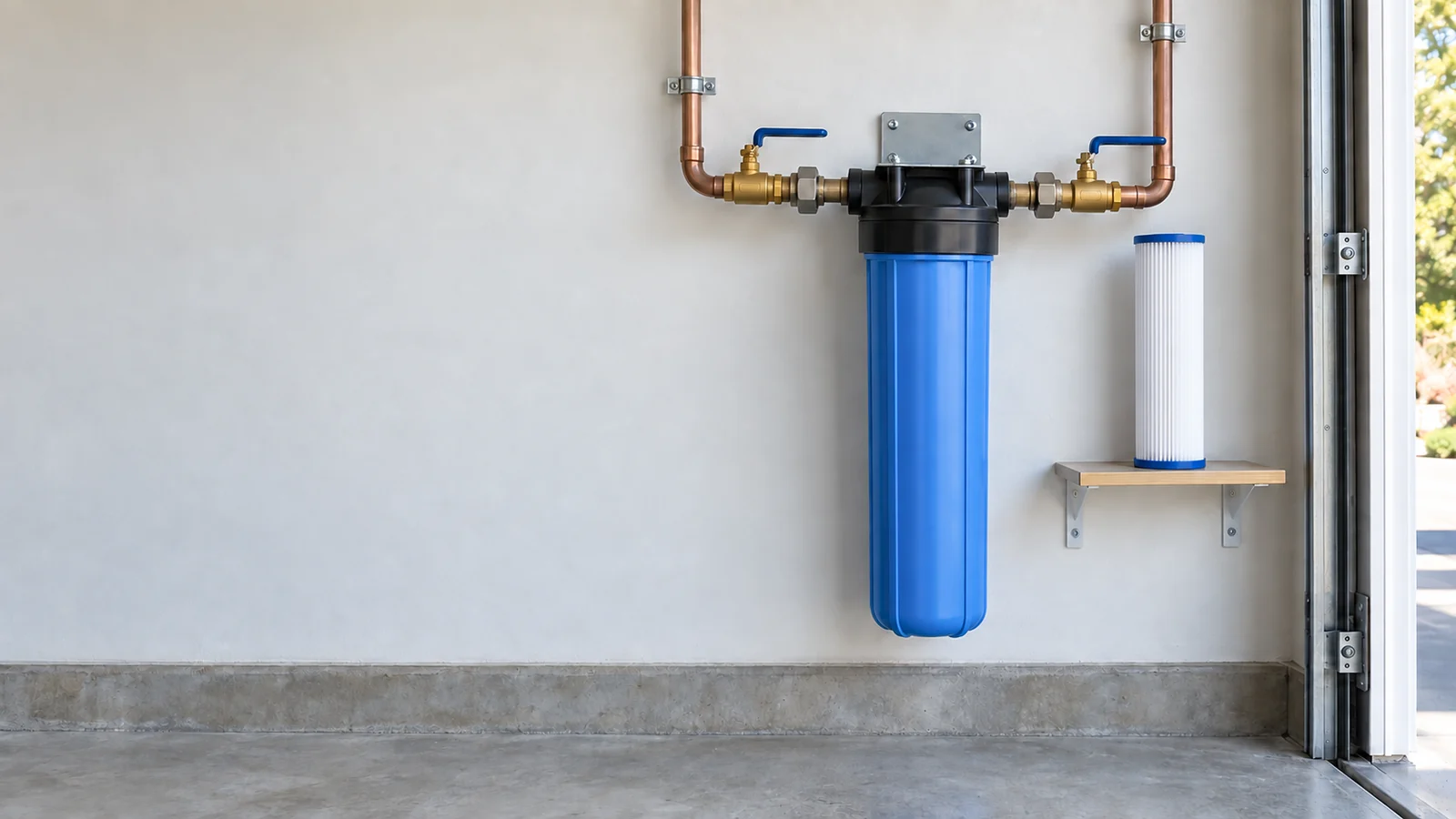 Whole-house sediment water filtration system installed by Water Fixers