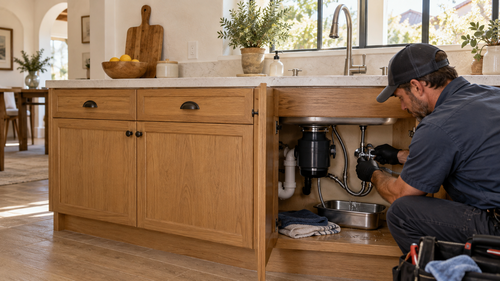 Water Fixers emergency plumber responding to an urgent residential plumbing problem in Solvang, California