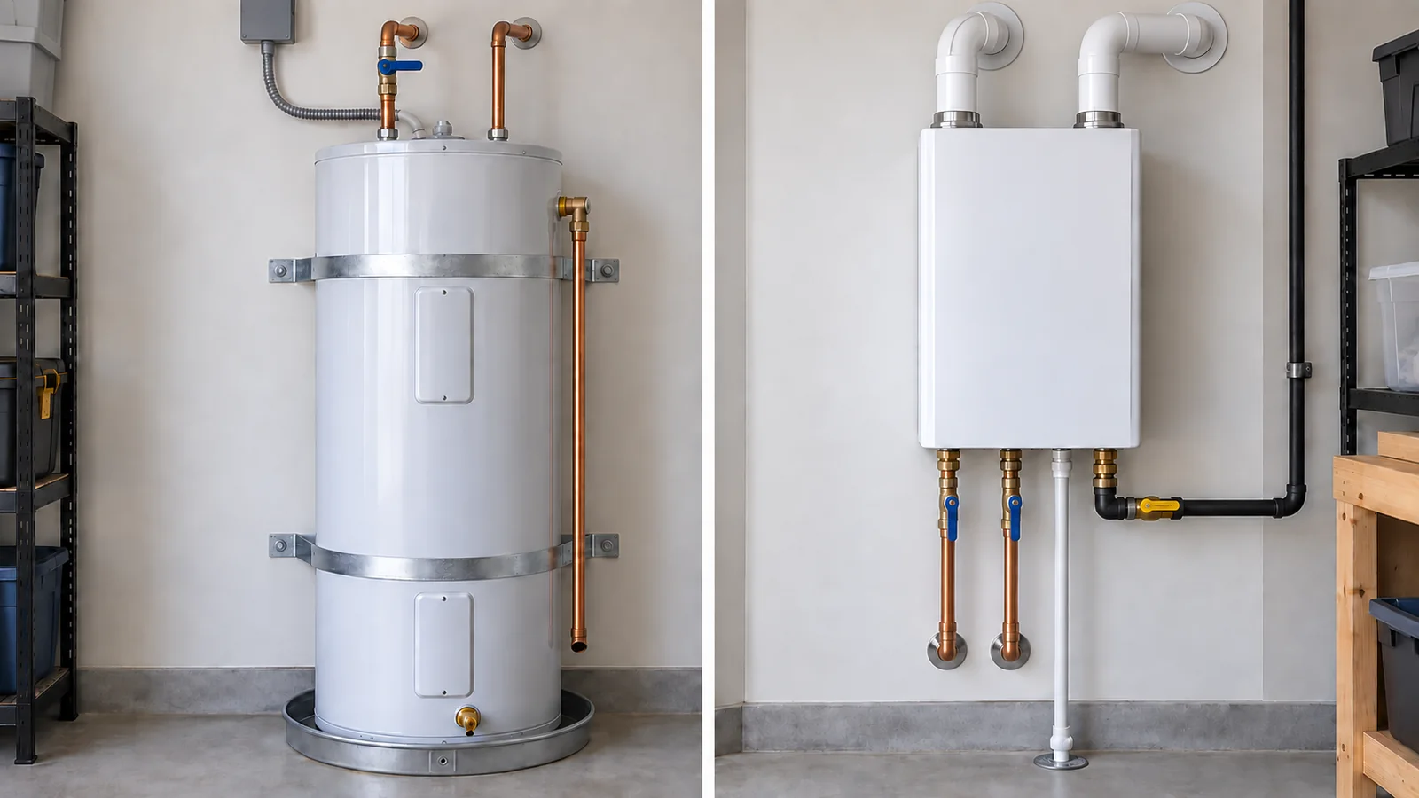 Comparison of residential tank and tankless water heater systems