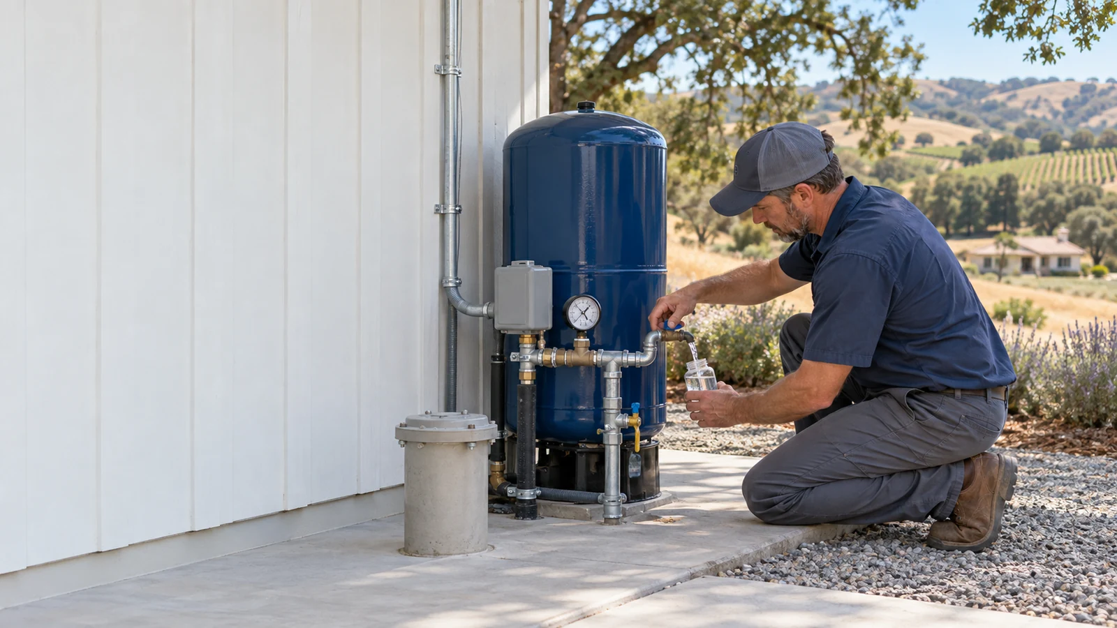 Water Fixers well-water service at a private-well property in the Templeton area